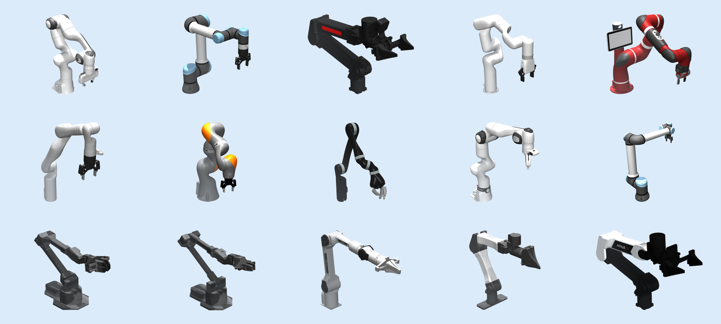 15 robot morphologies